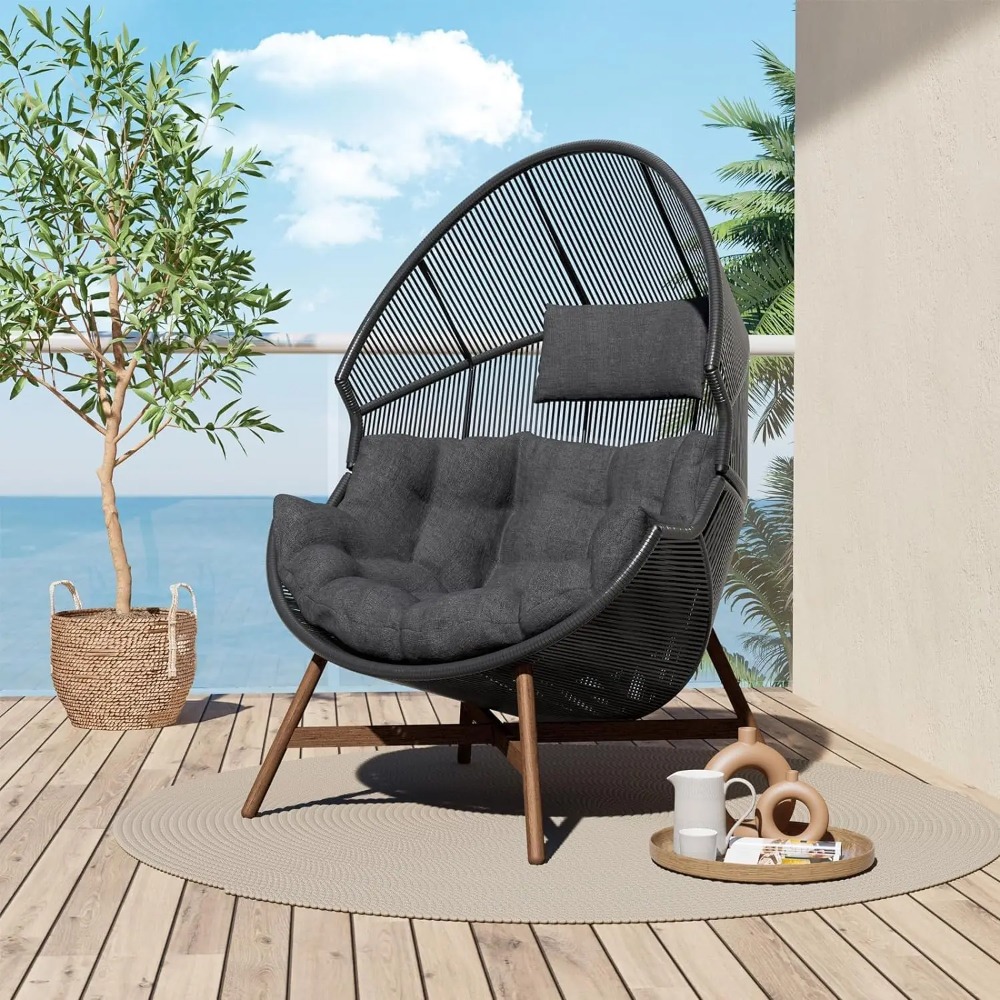 Outdoor Furniture Egg Chair - Outdoor Egg Chair PE Wicker Wood