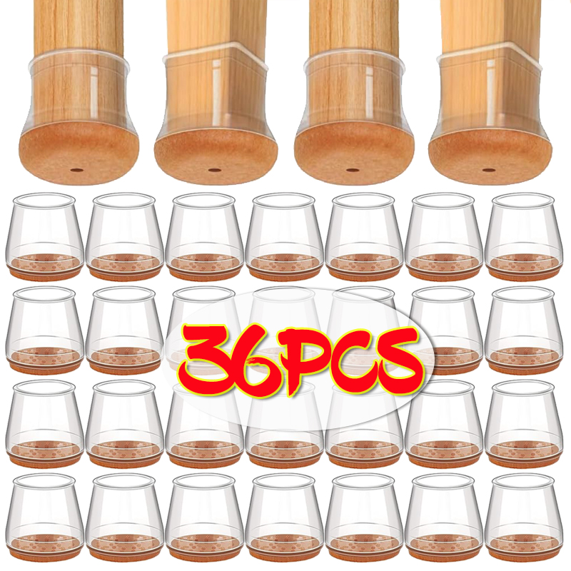 Outdoor Furniture Leg Protectors - 36/1PC Silicone Chair Leg Floor Protector