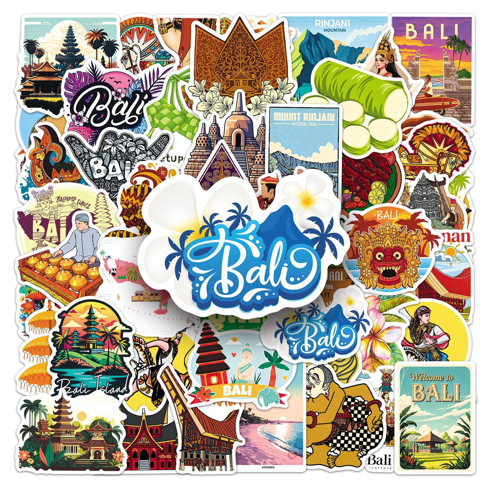 Outdoor Furniture Indonesia - 50 Pcs Indonesia Impression Stickers Outdoor
