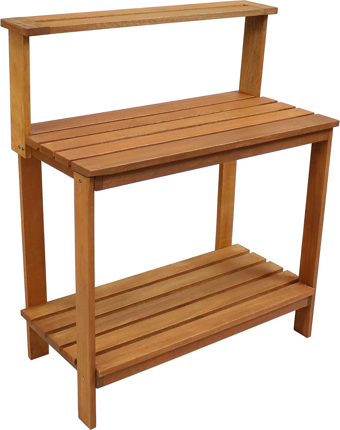 Outdoor Furniture Oil Teak - Sunnydaze 42-Inch Meranti Wood Outdoor Potting
