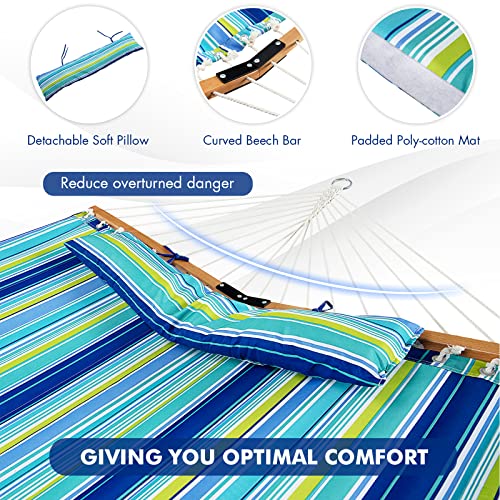 Outdoor Furniture Quick Dry - 10.5 Feet Double Hammock With Removable