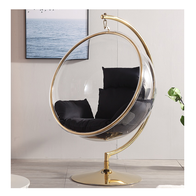 Outdoor Furniture Egg Chair - Transparent Acrylic Bubble Swing Chair With