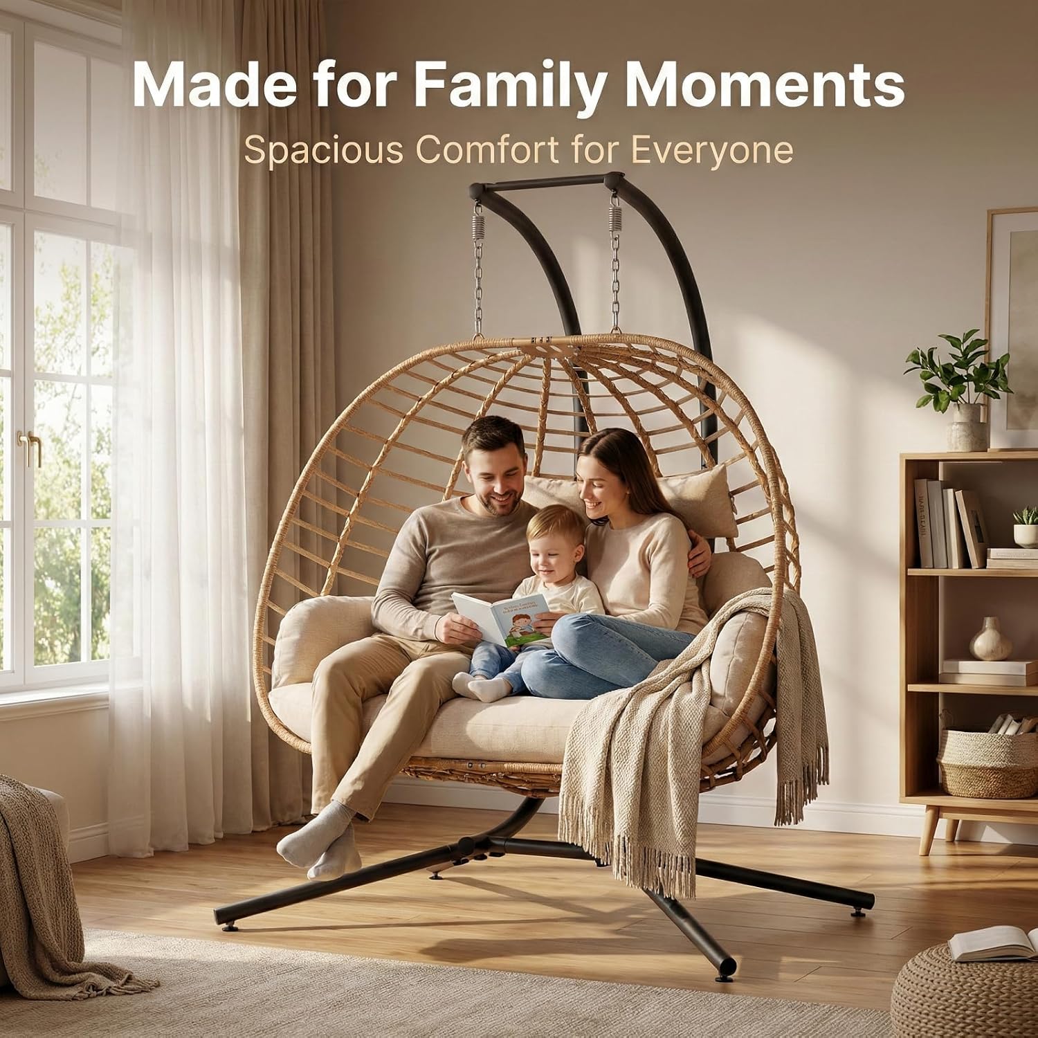 Double Hanging Egg Chair with  - Outdoor Furniture Egg Chair avaliação e preço