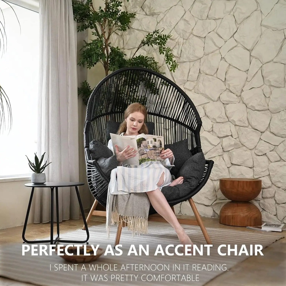 Outdoor Egg Chair PE Wicker Wo - Outdoor Furniture Egg Chair avaliação e preço