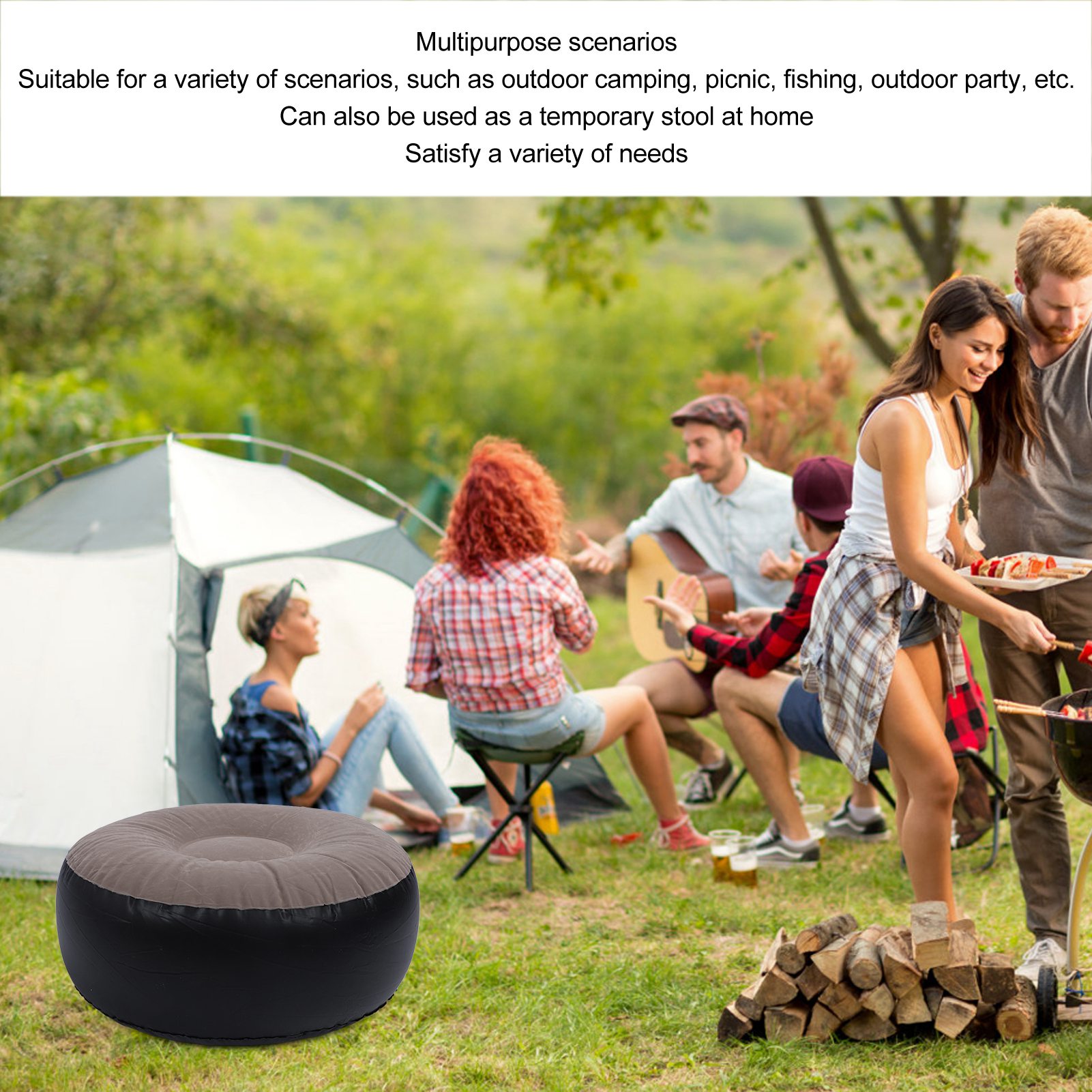 Inflatable Flocking Stool Mult - Outdoor Furniture Sales avaliação e preço