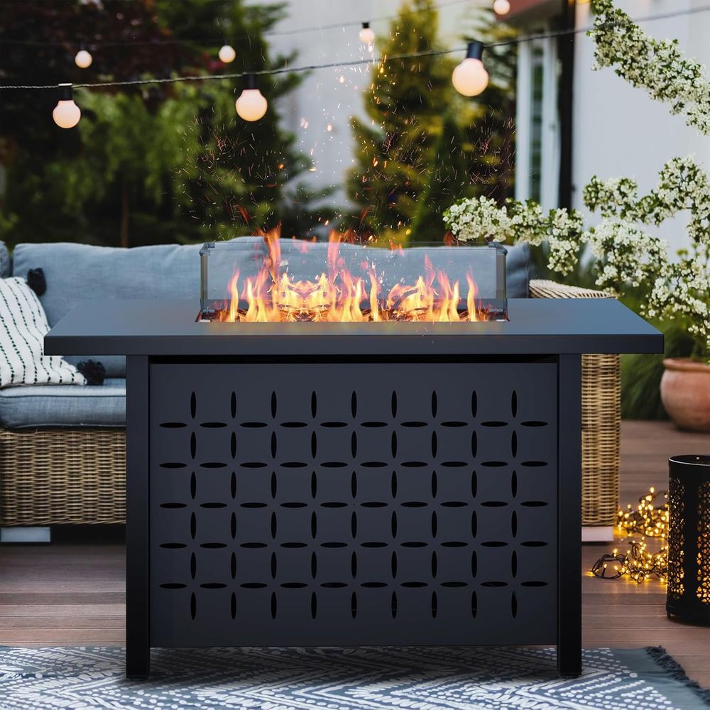 8-Piece Patio Furniture Set wi - Outdoor Furniture With Fire Pit Table avaliação e preço