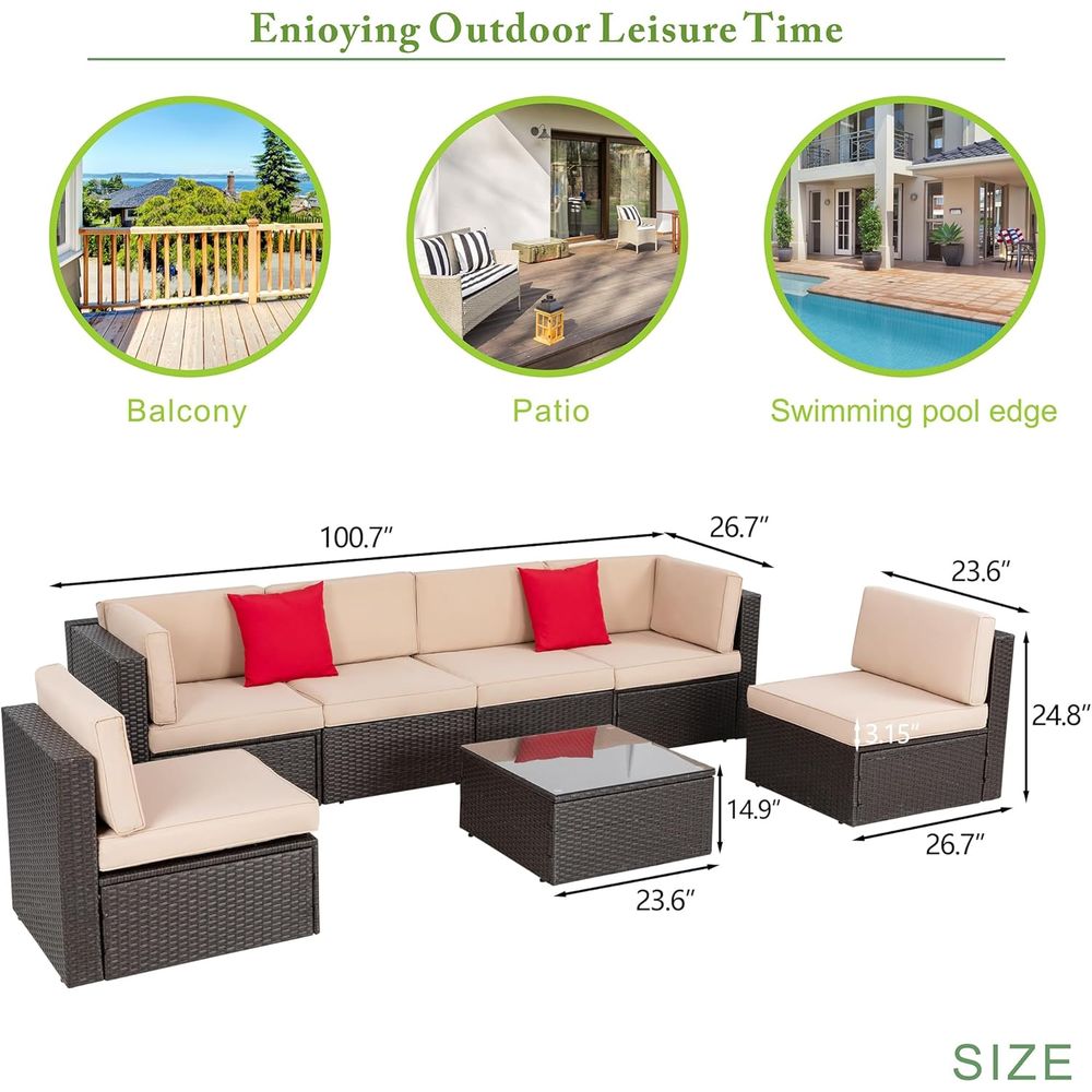 8-Piece Patio Furniture Set wi - Outdoor Furniture With Fire Pit Table avaliação e preço