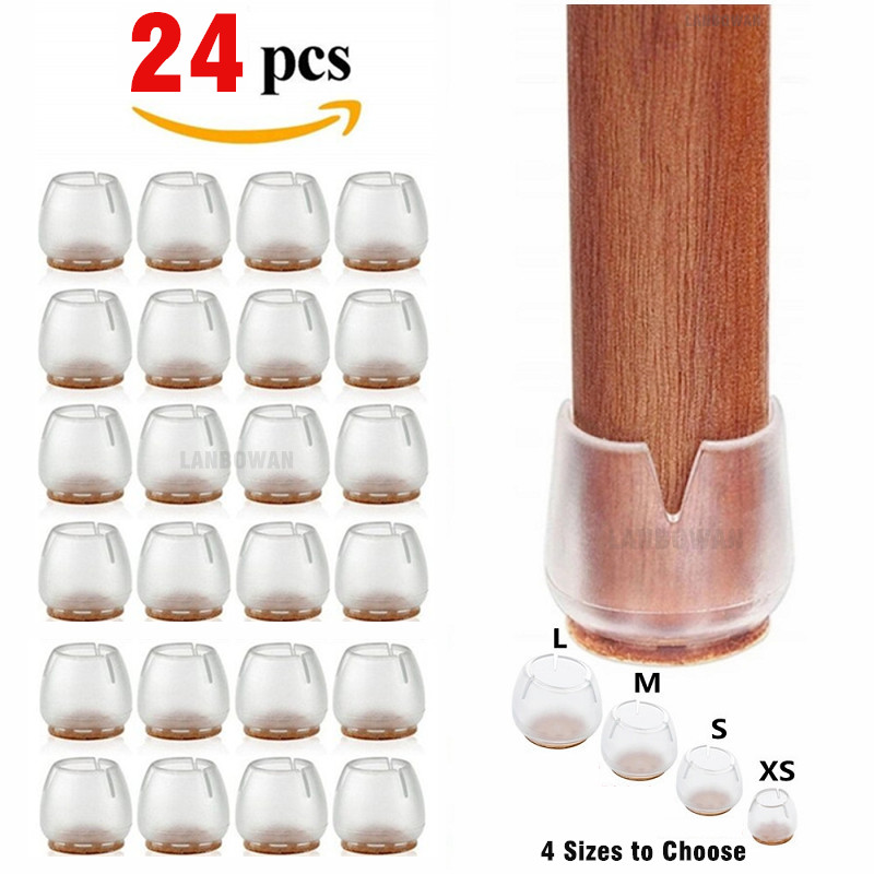24pcs Silicone Chair Leg Prote - Outdoor Furniture Leg Protectors avaliação e preço