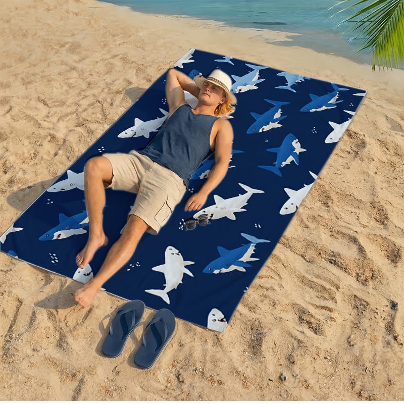 Waterproof Shark Print Beach P - Outdoor Furniture Quick Dry avaliação e preço