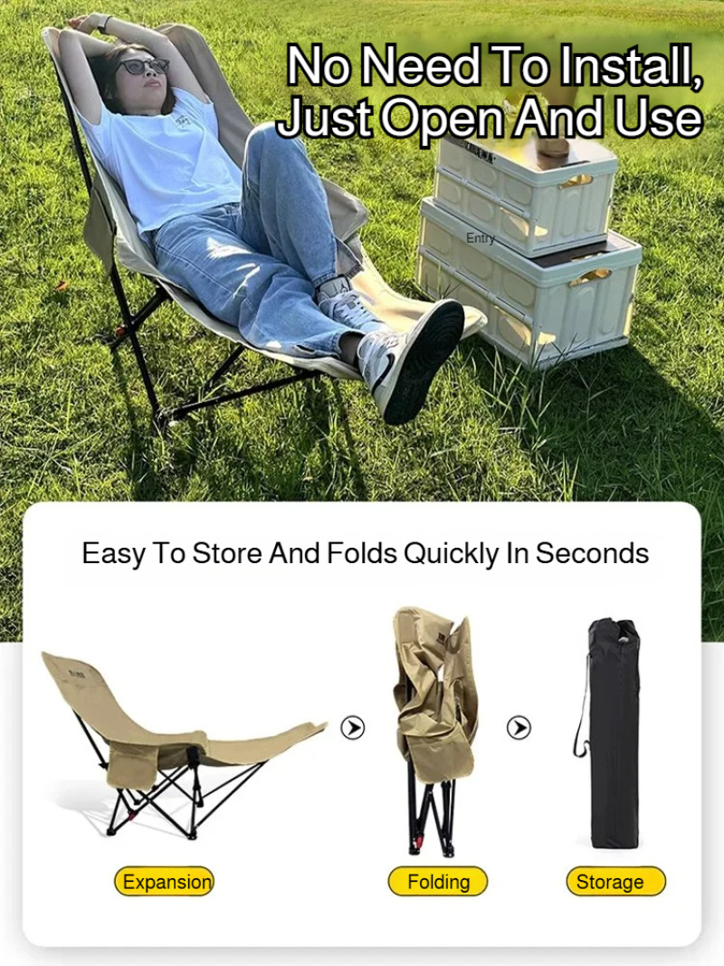Portable Folding Recliner Beac - Outdoor Furniture Lounge Chair avaliação e preço