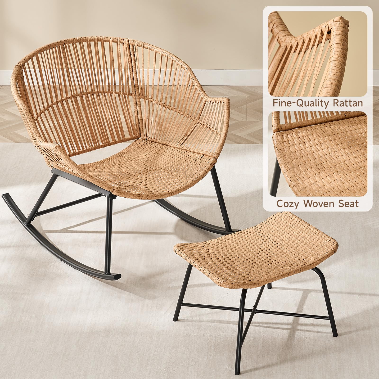 Grey Rattan Papasan Rocking Ch - Outdoor Furniture Egg Chair avaliação e preço