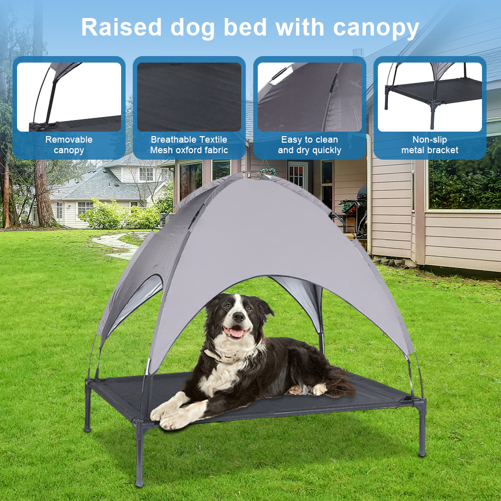 Elevated Dog Bed with Canopy P - Outdoor Daybed Sofa avaliação e preço