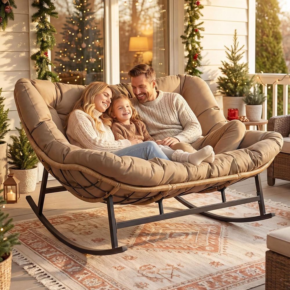 Double Rocking Chairs, Oversiz - Outdoor Furniture Egg Chair avaliação e preço