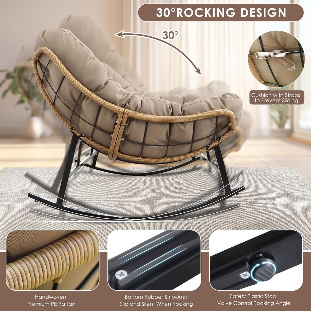 Double Rocking Chairs, Oversiz - Outdoor Furniture Egg Chair avaliação e preço