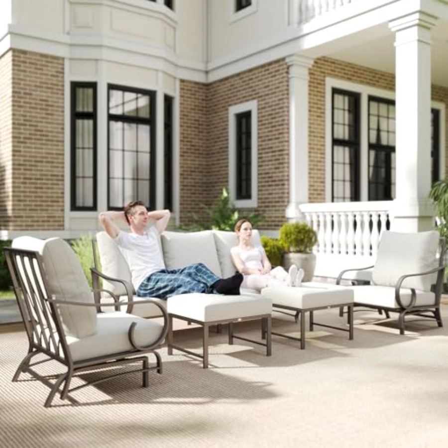 5 Piece Patio Furniture Set wi - Outdoor Furniture Lounge avaliação e preço