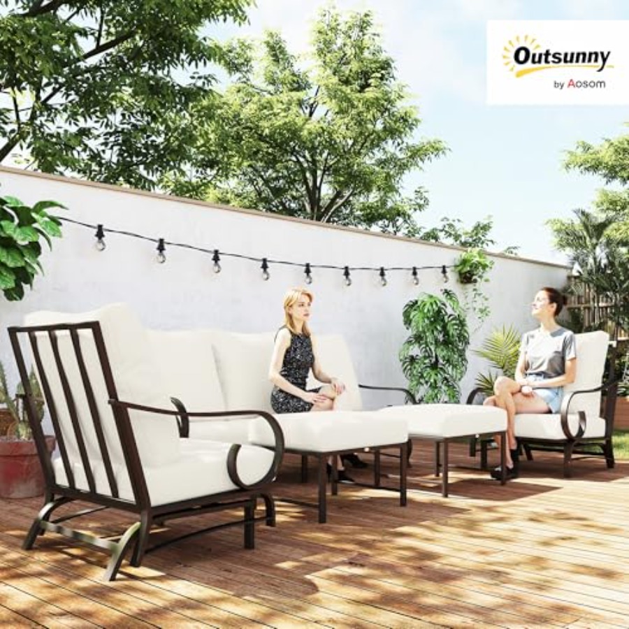 5 Piece Patio Furniture Set wi - Outdoor Furniture Lounge avaliação e preço