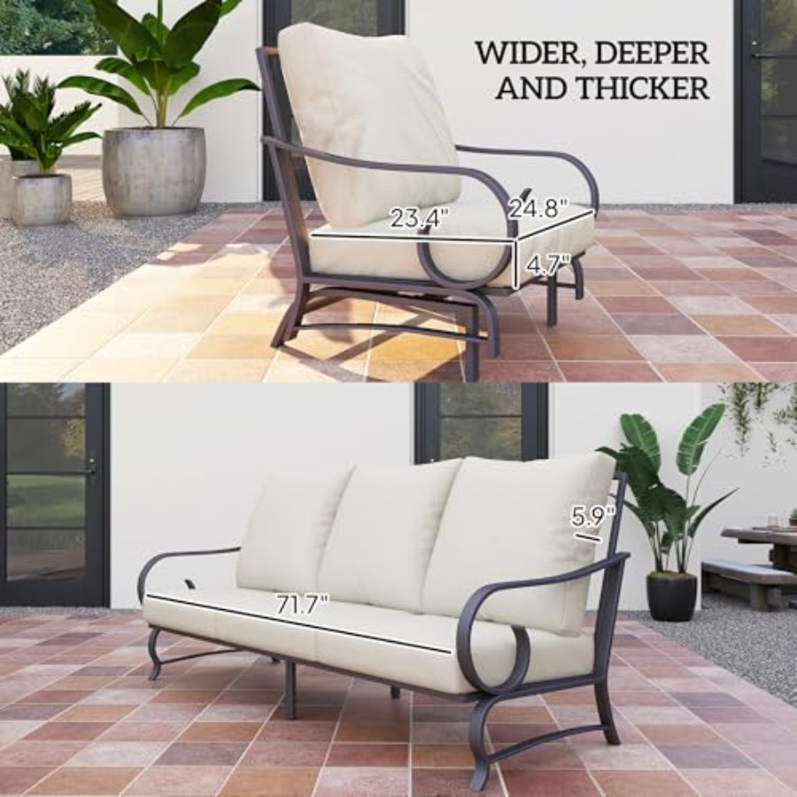 5 Piece Patio Furniture Set wi - Outdoor Furniture Lounge avaliação e preço