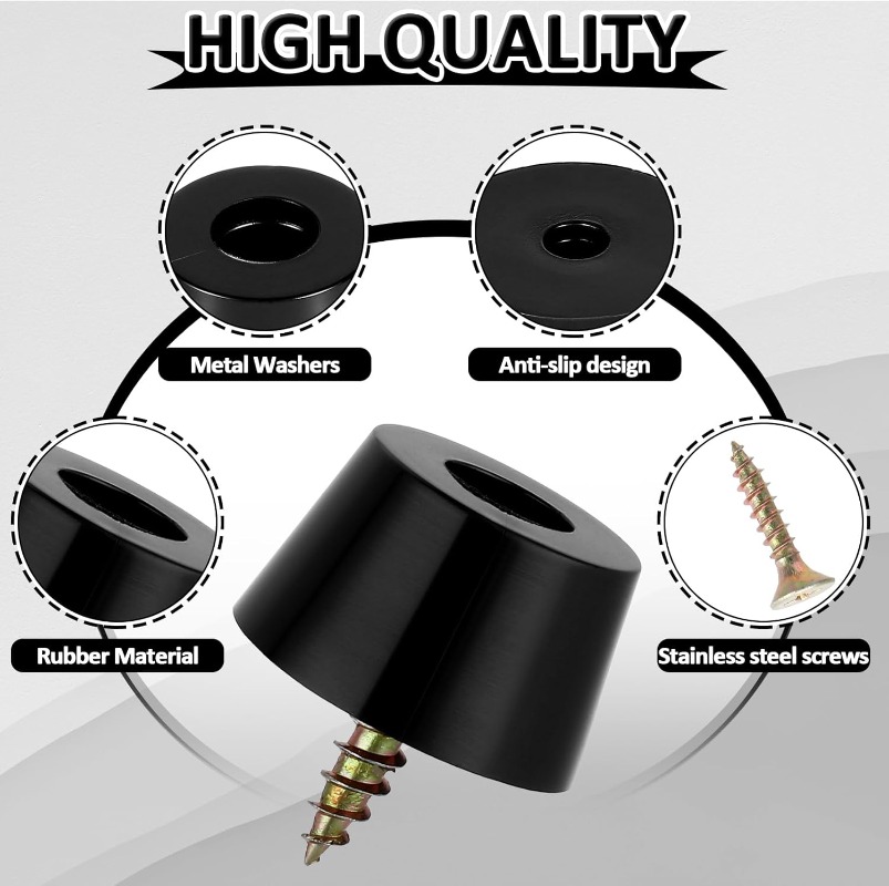80/8pcs Rubber Pads Floor Prot - Outdoor Furniture Leg Protectors avaliação e preço