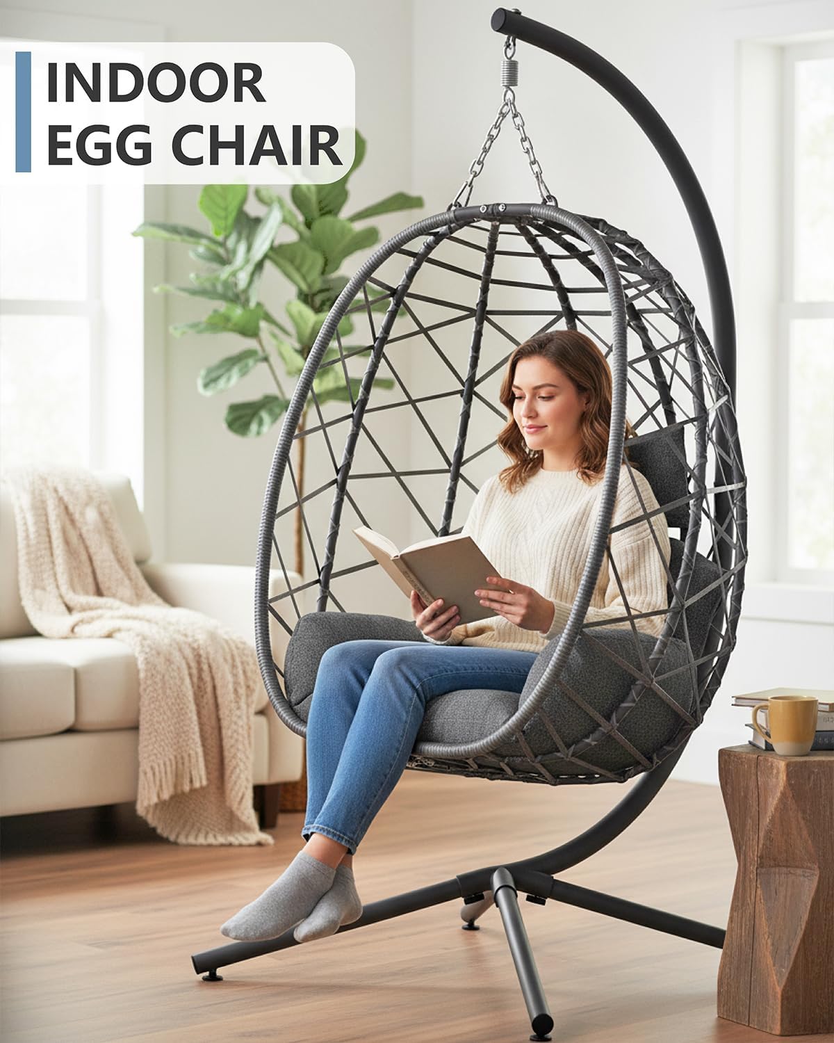 Hanging Egg Chair with Stand,  - Outdoor Furniture Egg Chair avaliação e preço