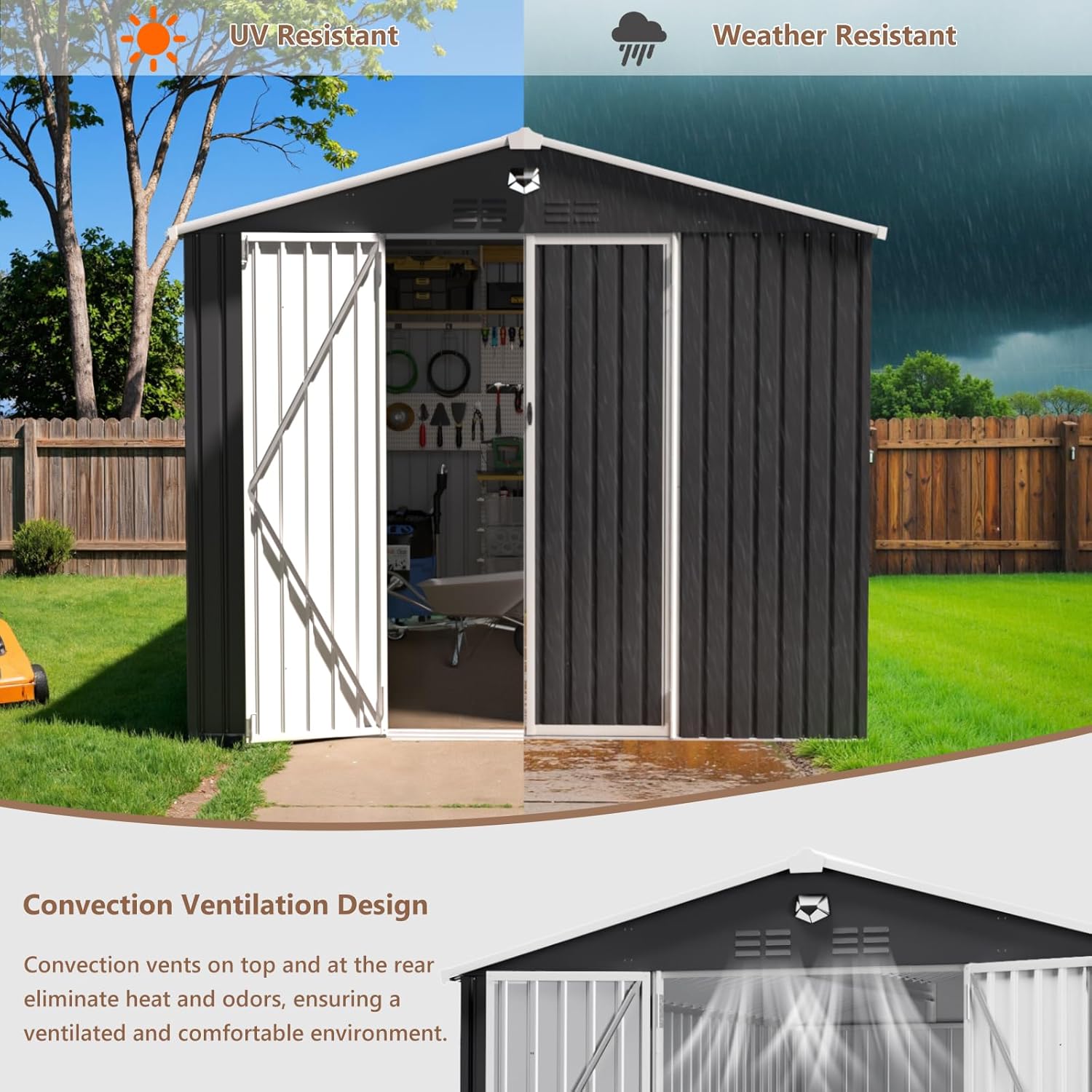 10x12 FT Metal Outdoor Storage - Outdoor Furniture Sales avaliação e preço