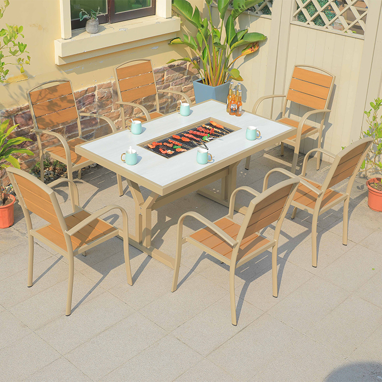 Hot Sale Cast Aluminum Fire Pi - Outdoor Furniture With Fire Pit Table avaliação e preço