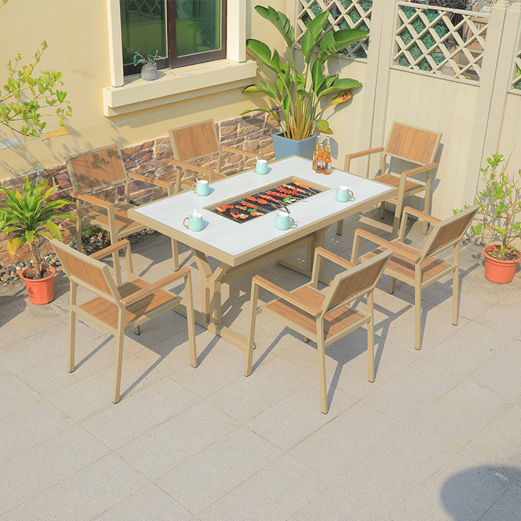 Hot Sale Cast Aluminum Fire Pi - Outdoor Furniture With Fire Pit Table avaliação e preço