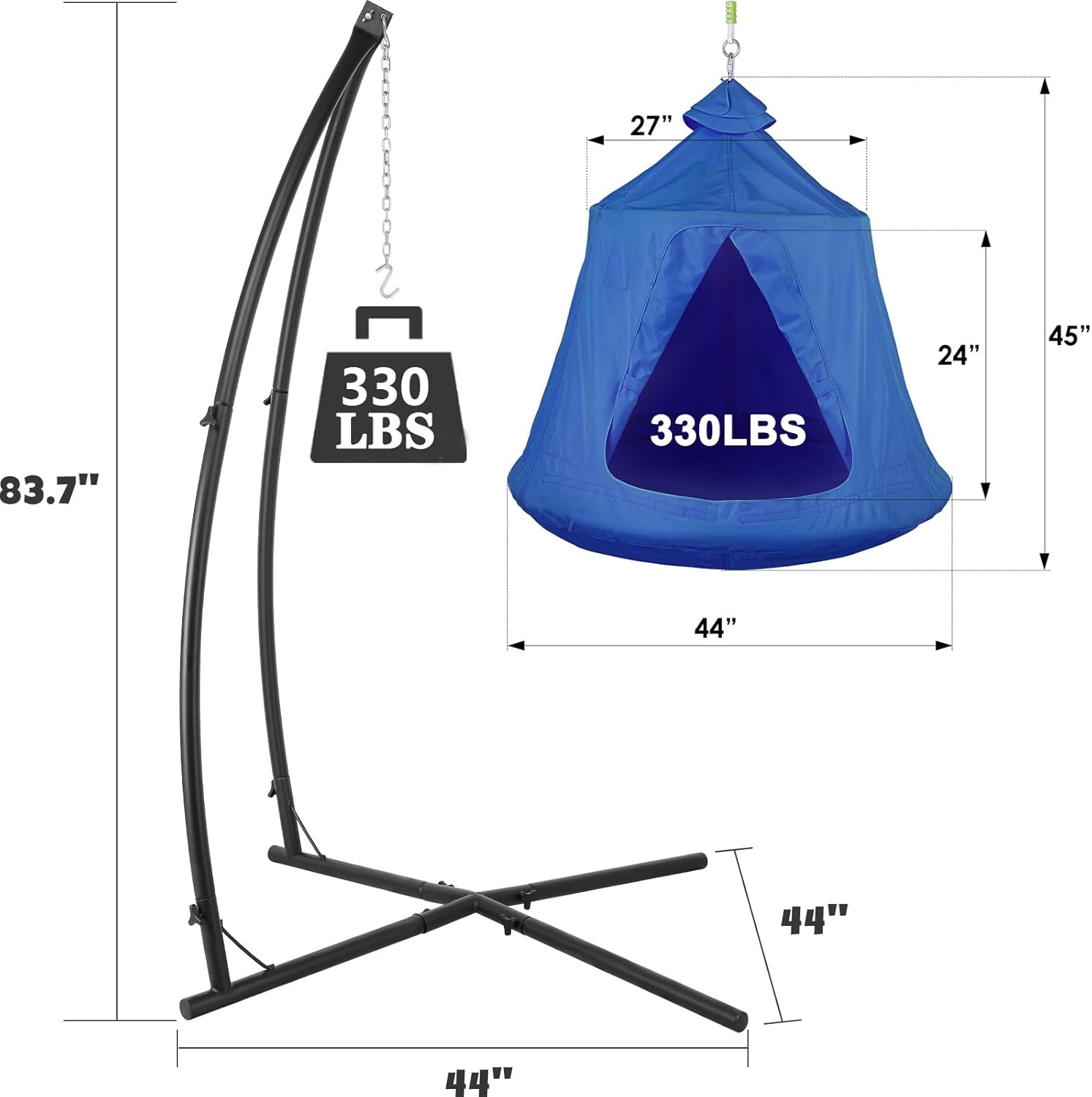 X-Shaped Hanging Tree Tent w/  - Outdoor Furniture Egg Chair avaliação e preço