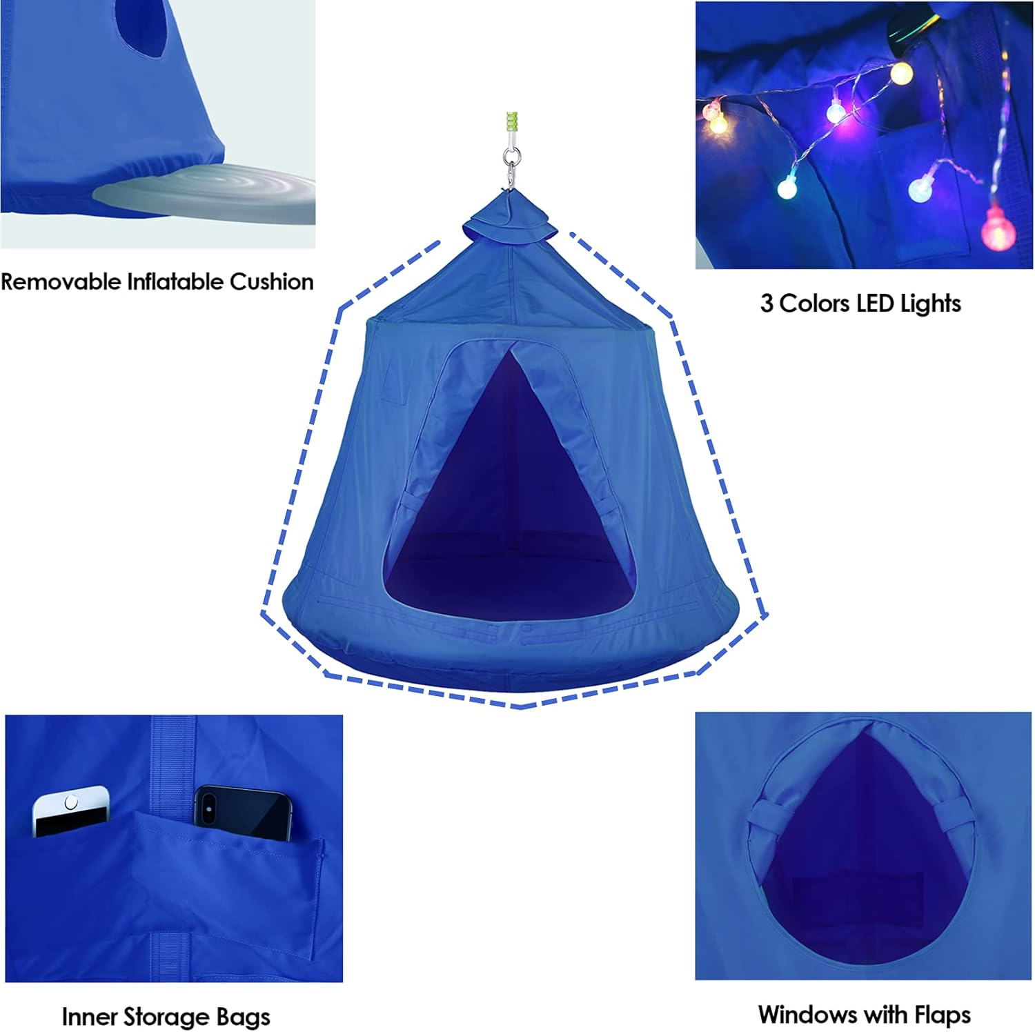 X-Shaped Hanging Tree Tent w/  - Outdoor Furniture Egg Chair avaliação e preço