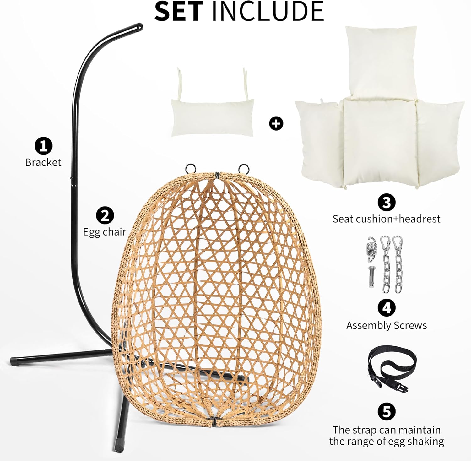 Egg Hanging Chair with Stand,  - Outdoor Furniture Egg Chair avaliação e preço