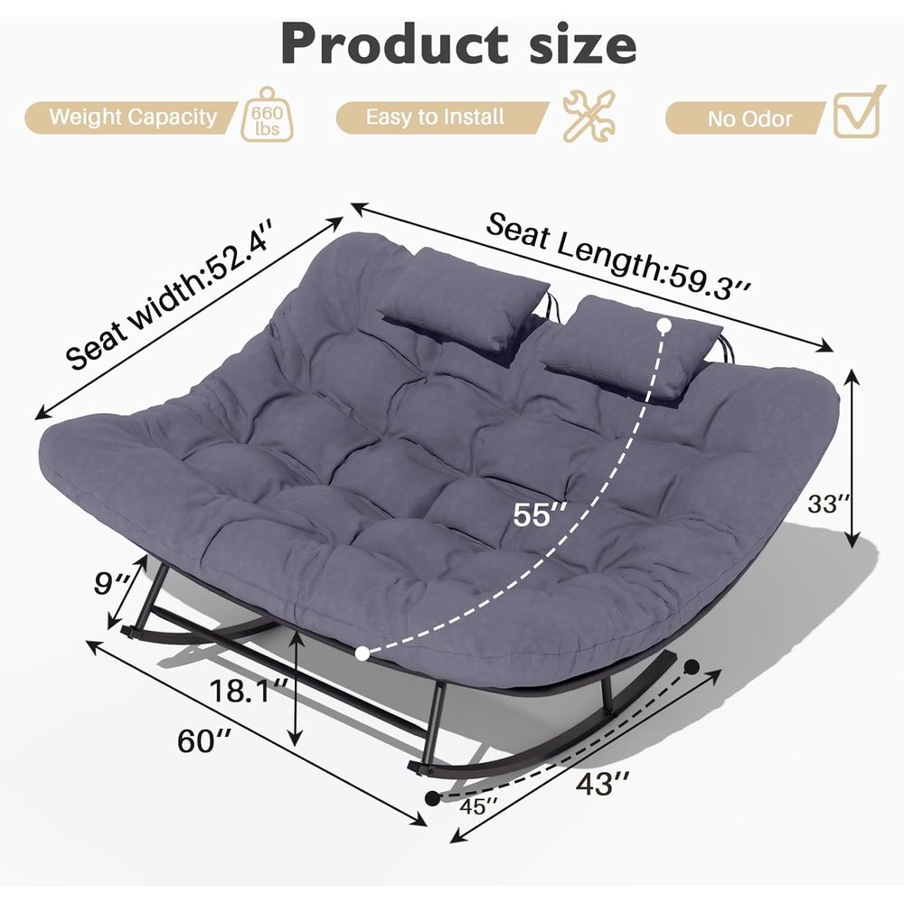Double Outdoor Rocking Lovesea - Outdoor Furniture Egg Chair avaliação e preço