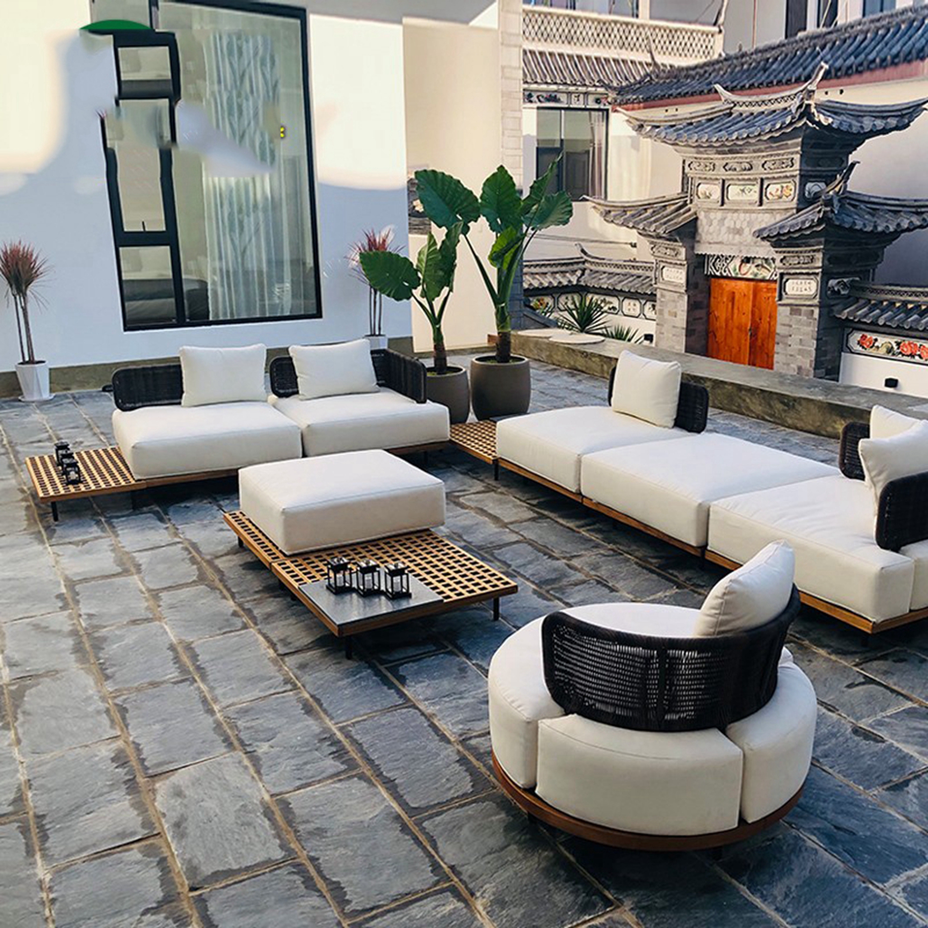 Indonesia Luxury Loveseat Pati - Outdoor Furniture Indonesia avaliação e preço
