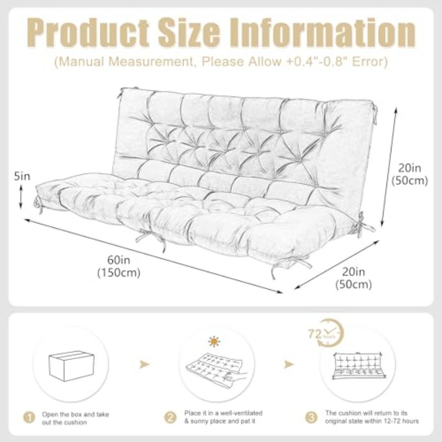 Patio Swing Cushions for Outdo - Outdoor Furniture Quick Dry avaliação e preço
