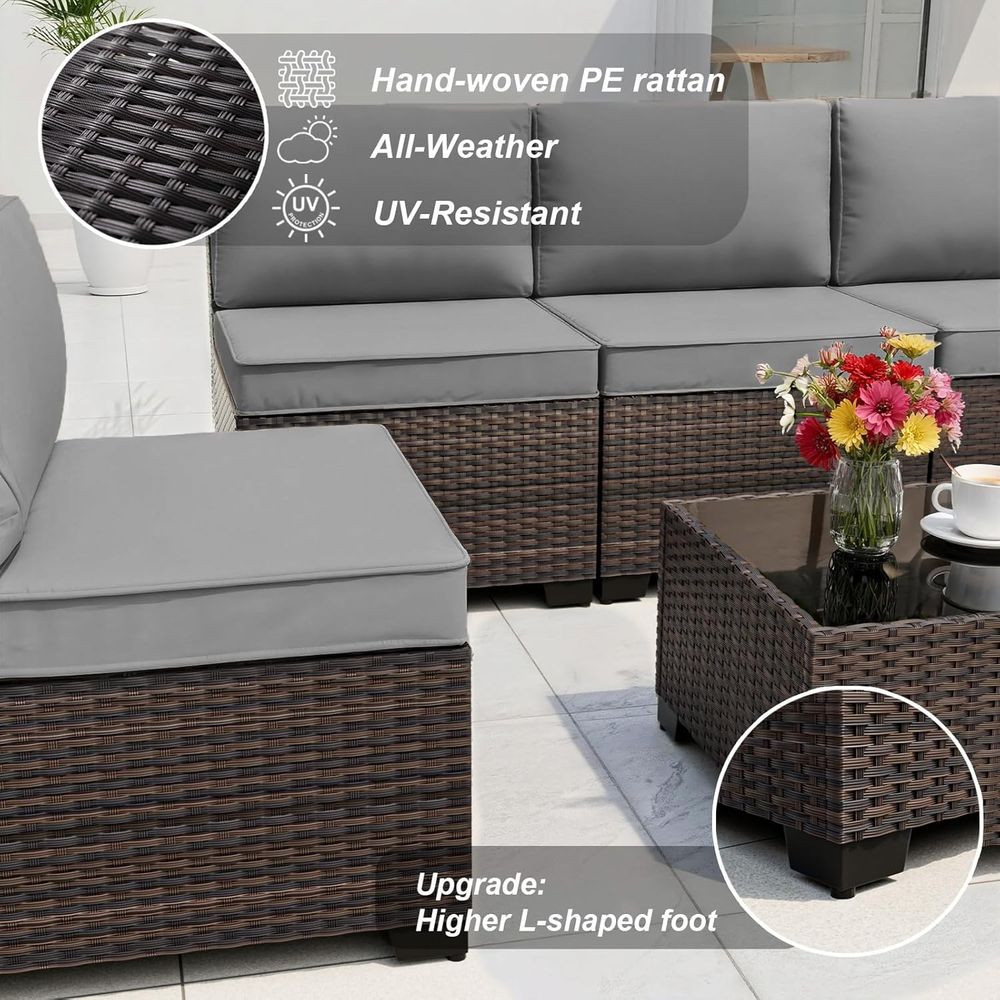 10-Piece Outdoor Patio Furnitu - Outdoor Furniture With Fire Pit Table avaliação e preço