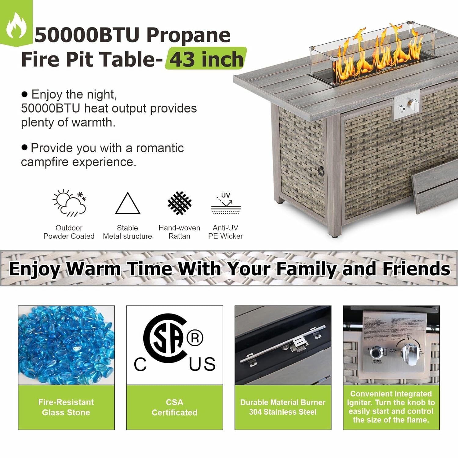 7 Piece Outdoor Sectional Sofa - Outdoor Furniture With Fire Pit Table avaliação e preço