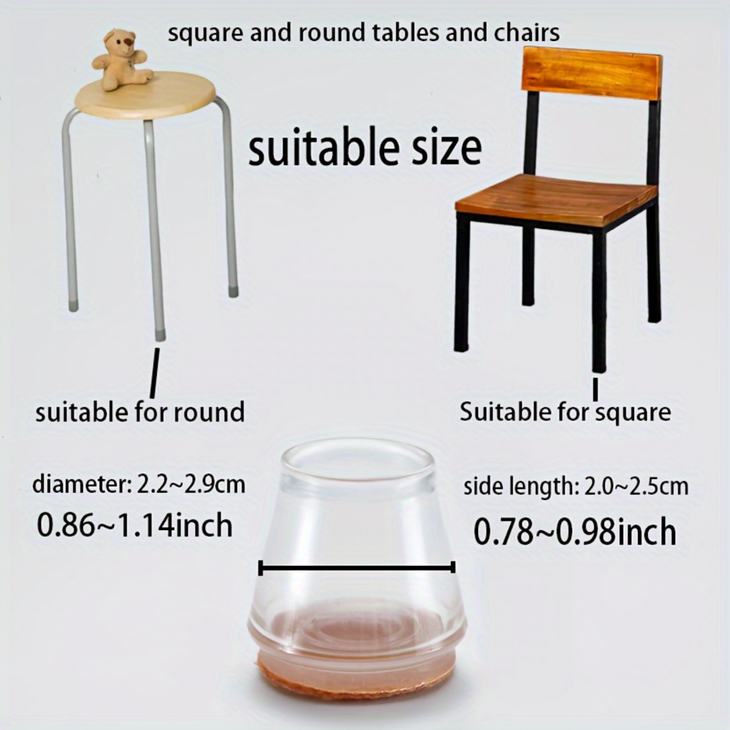 24pcs Silicone Chair Leg Prote - Outdoor Furniture Leg Protectors avaliação e preço