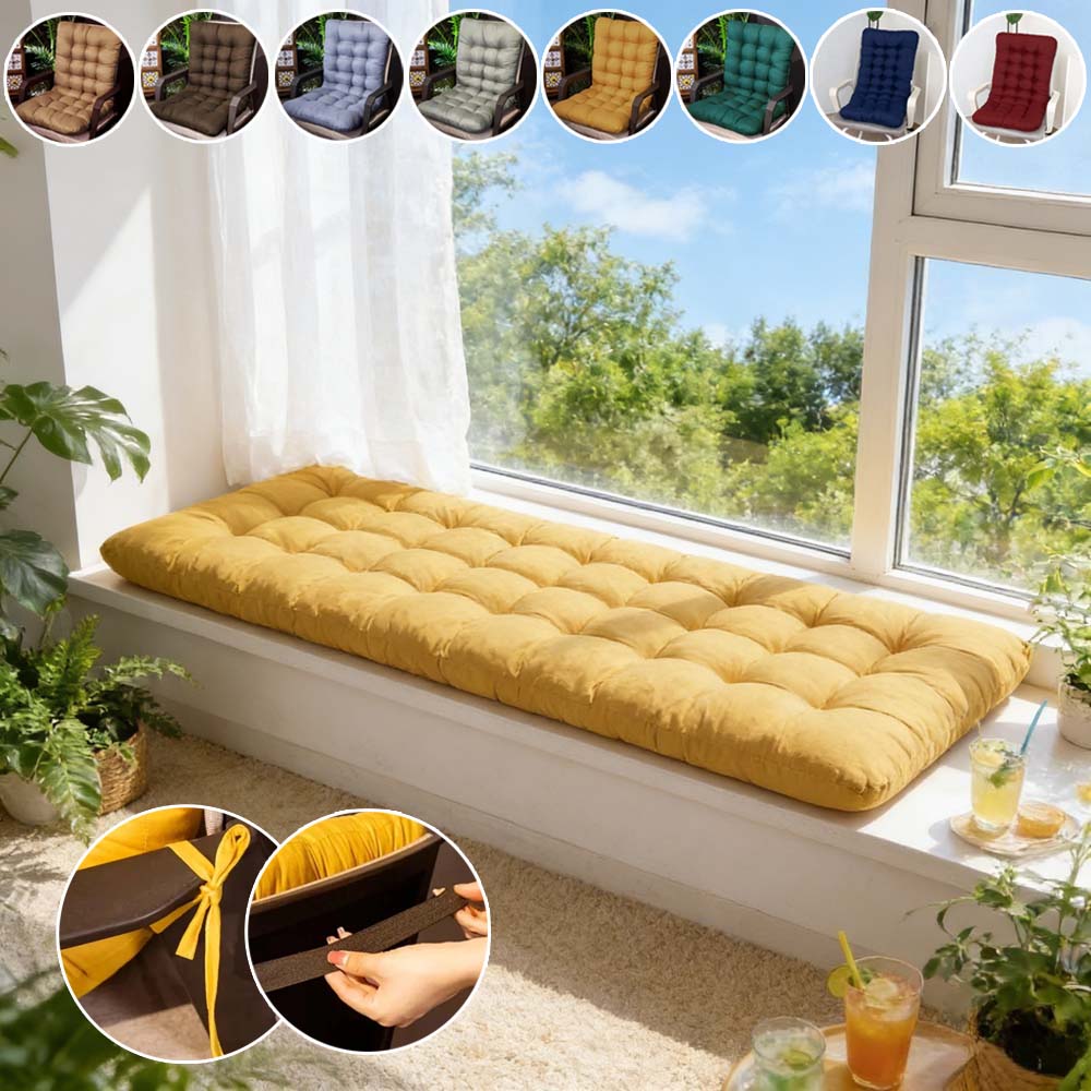 1PC Thick Seat Cushion with St - Outdoor Furniture Upholstery avaliação e preço