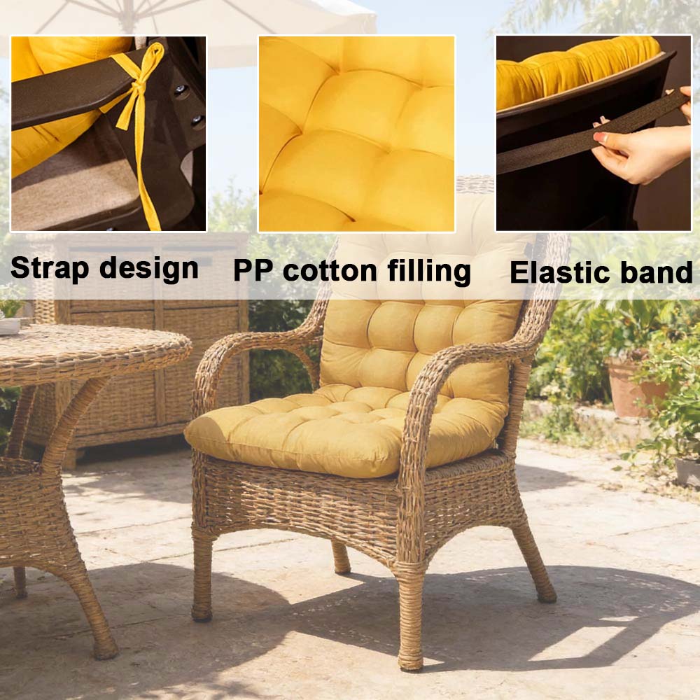 1PC Thick Seat Cushion with St - Outdoor Furniture Upholstery avaliação e preço