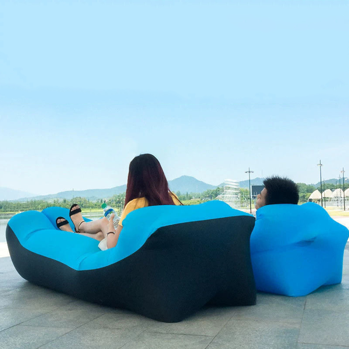 Portable Inflatable Bed, Outdo - Outdoor Daybed Sofa avaliação e preço