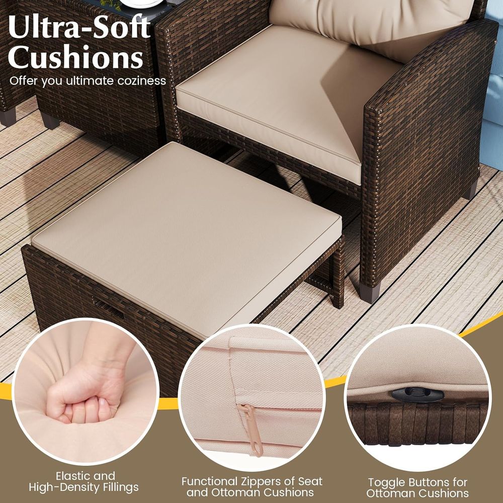 5-Piece Outdoor Patio Furnitur - Outdoor Furniture Lounge Chair avaliação e preço