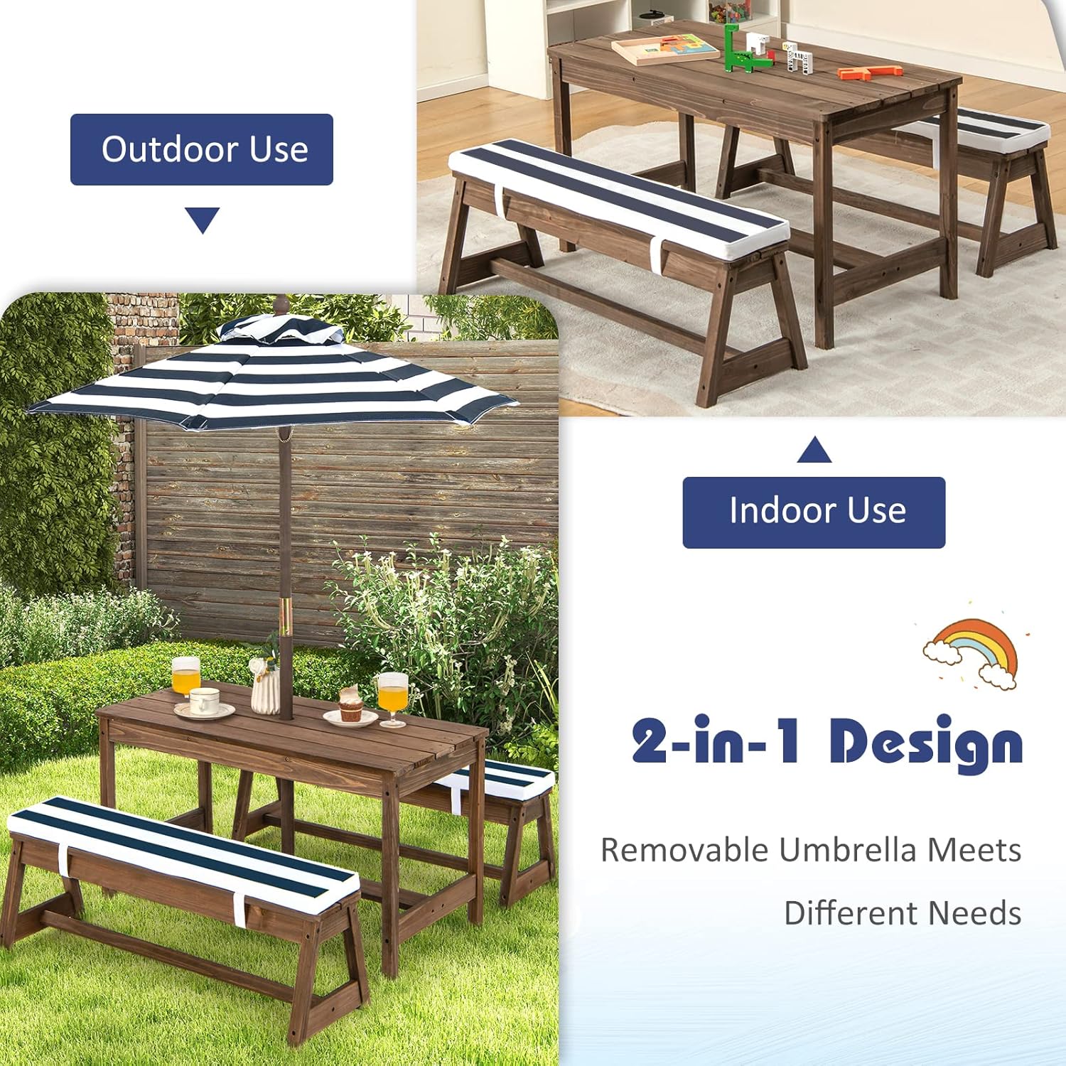 Height Adjustable Wooden Kids  - Outdoor Furniture Kids avaliação e preço