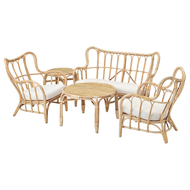 Custom Natural Real Rattan Sof - Outdoor Furniture Indonesia avaliação e preço
