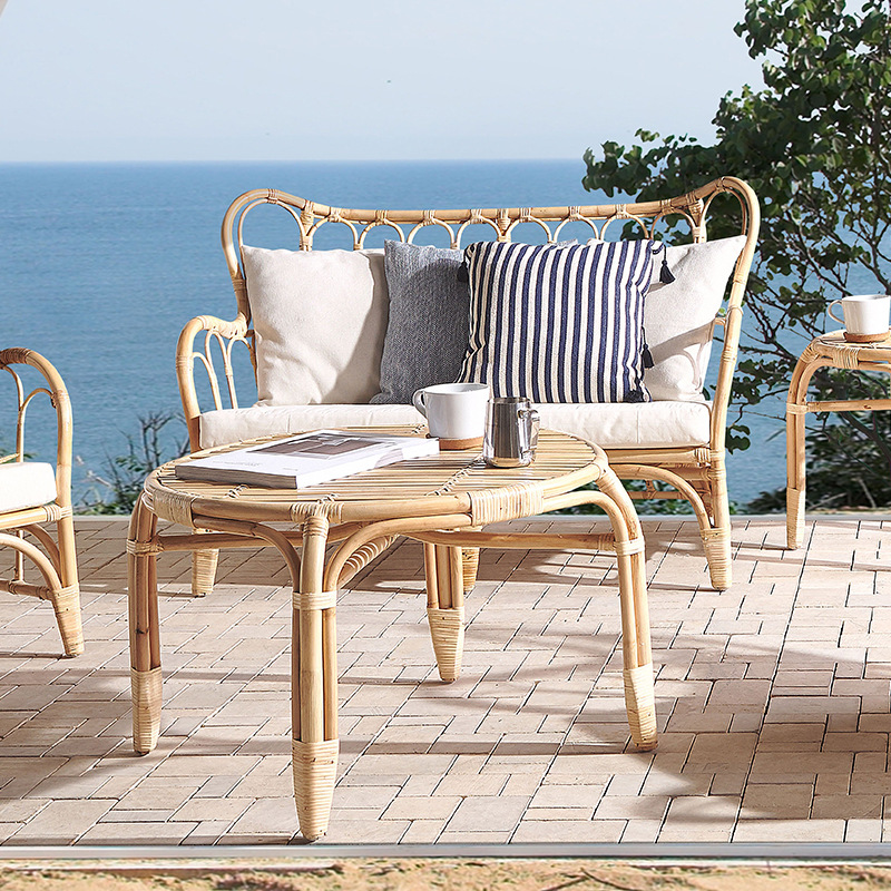 Custom Natural Real Rattan Sof - Outdoor Furniture Indonesia avaliação e preço