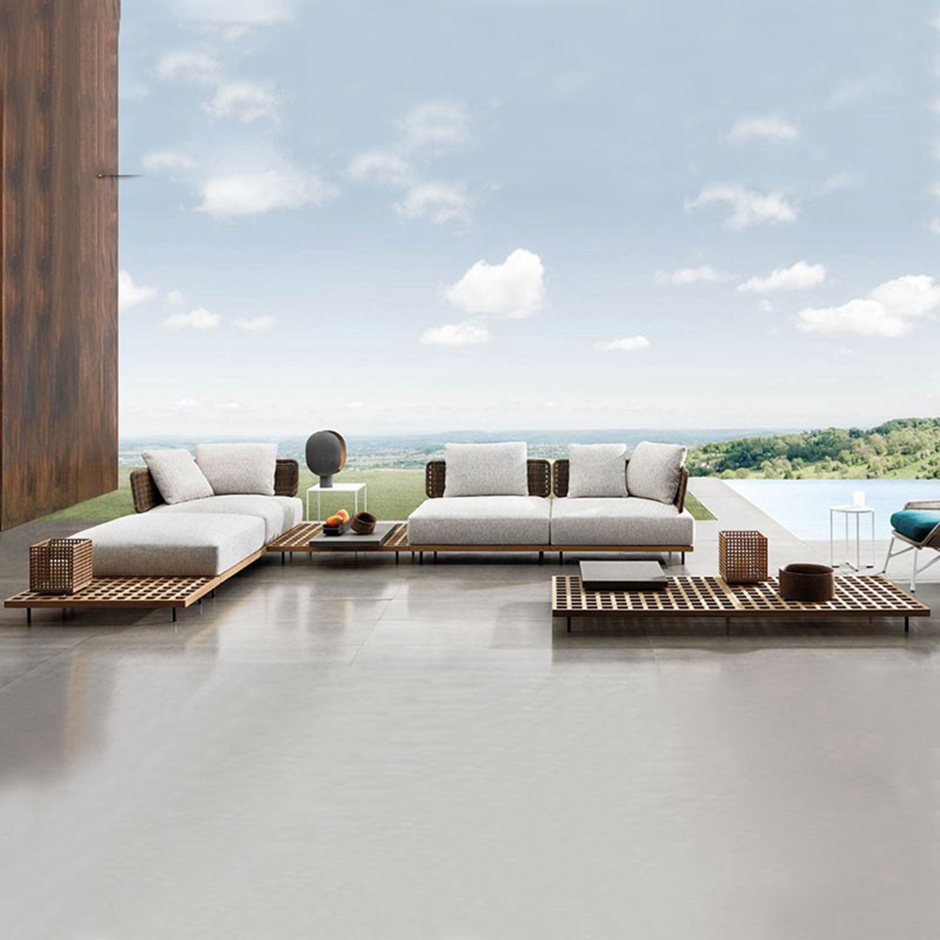 Indonesia Luxury Loveseat Pati - Outdoor Furniture Indonesia avaliação e preço