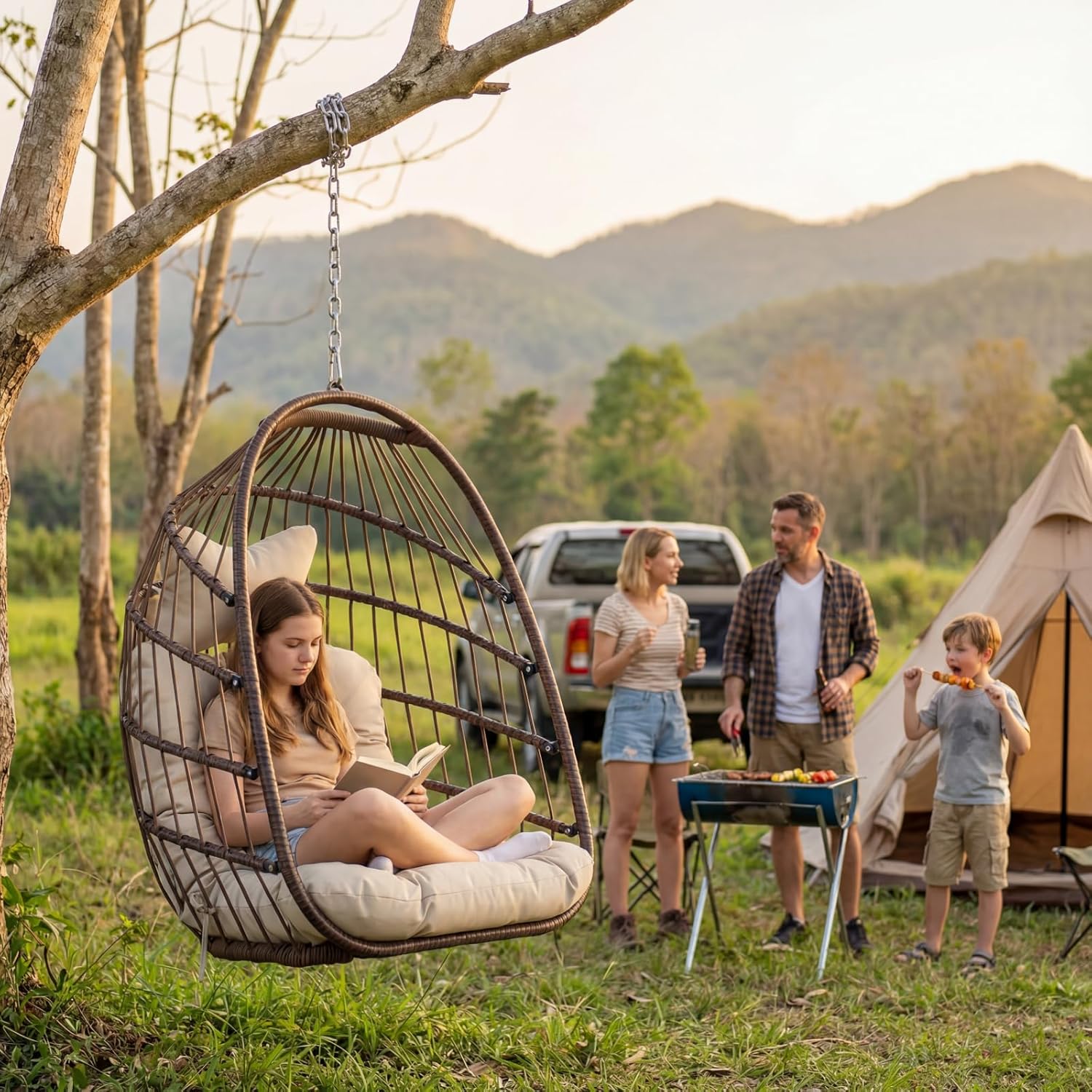 Outdoor Hanging Egg Chair With - Outdoor Furniture Egg Chair avaliação e preço