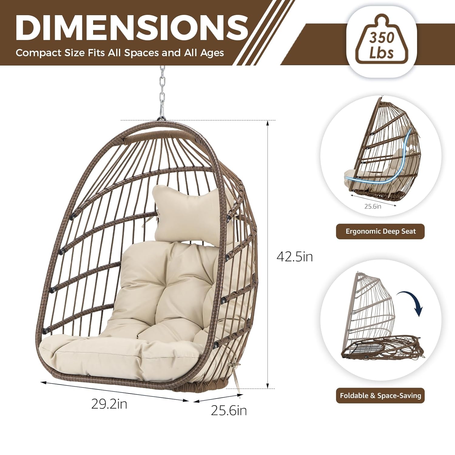 Outdoor Hanging Egg Chair With - Outdoor Furniture Egg Chair avaliação e preço