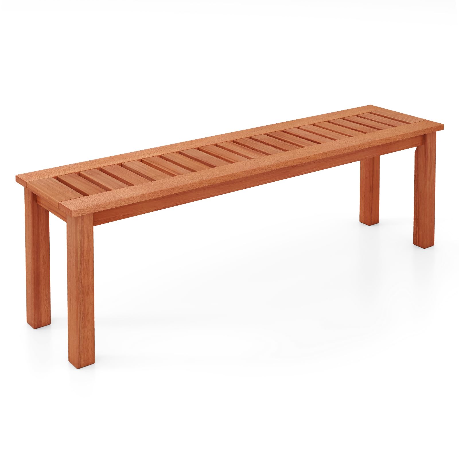 47 Inch Outdoor Slatted Bench  - Outdoor Furniture Oil Teak avaliação e preço