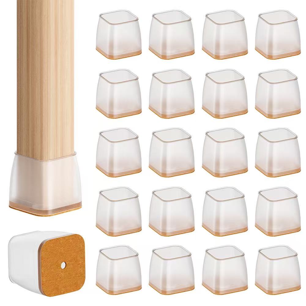 8/16/24PCS Frosted Square Furn - Outdoor Furniture Leg Protectors avaliação e preço