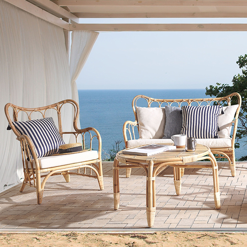 Natural rattan sofa outdoor do - Outdoor Furniture Indonesia avaliação e preço