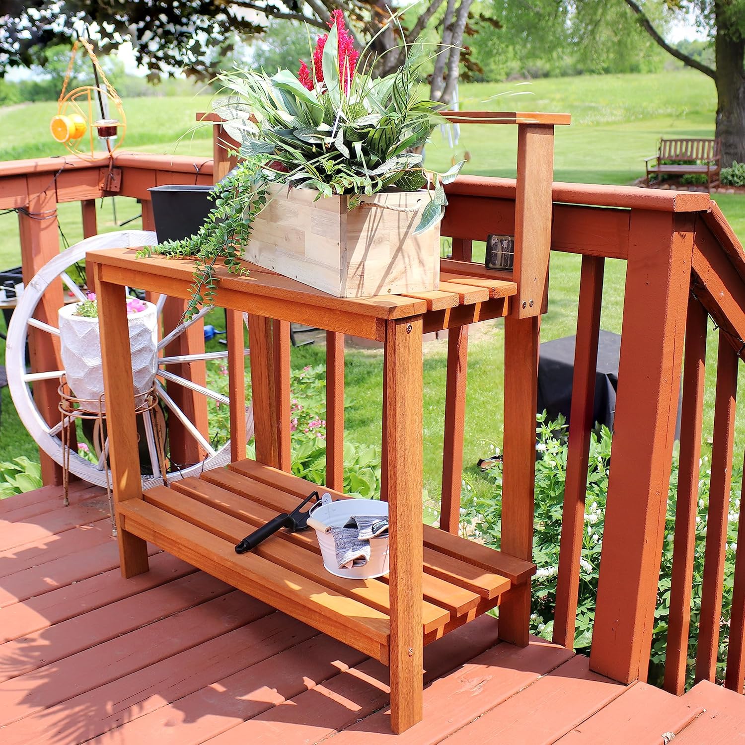 Sunnydaze 42-Inch Meranti Wood - Outdoor Furniture Oil Teak avaliação e preço
