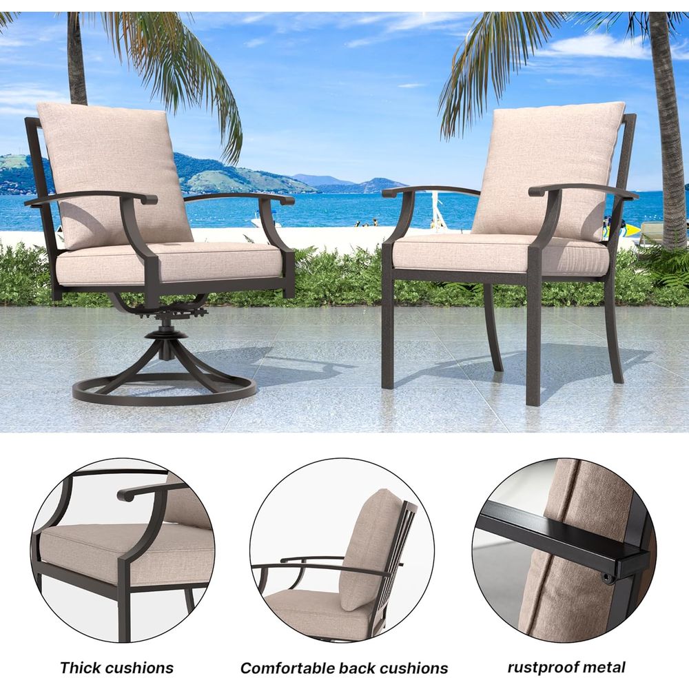 7-Piece Outdoor Patio Furnitur - Outdoor Furniture With Fire Pit Table avaliação e preço